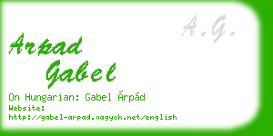 arpad gabel business card